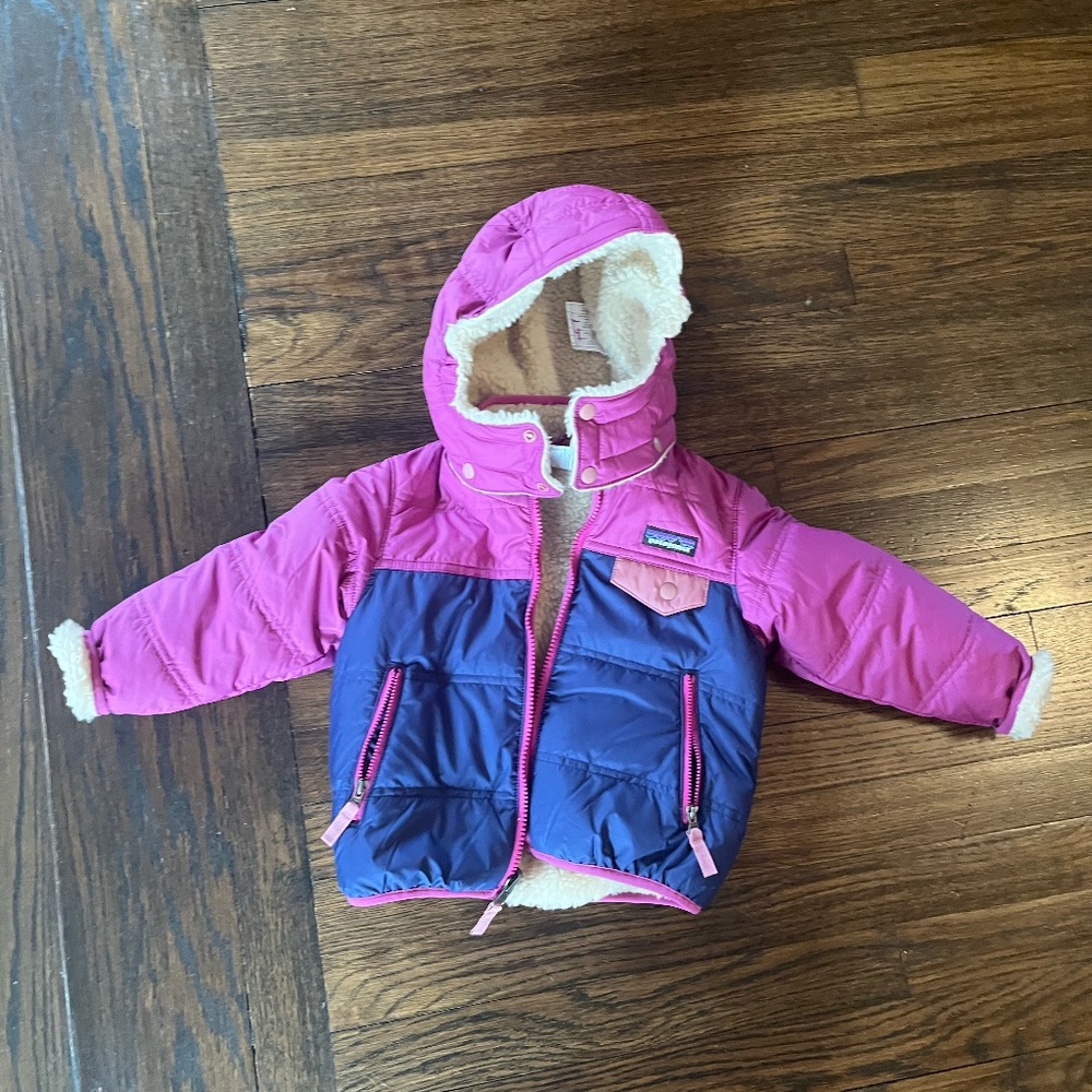 NWOT Toddler's Pink/Purple Patagonia Shearling Jacket